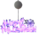Placa Decorativa LED de Halloween – Luz Assustadoramente Criativa para Porta