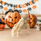 Mão de Zumbi Luminosa e Ativada por Som – Decoração Assustadora de Halloween