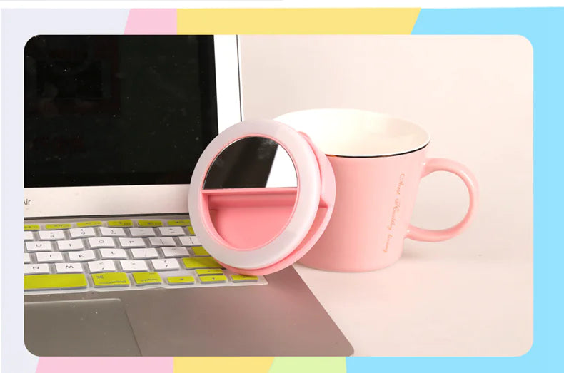 Ring Light Portátil para Selfies – Iluminação Perfeita em Qualquer Ambiente