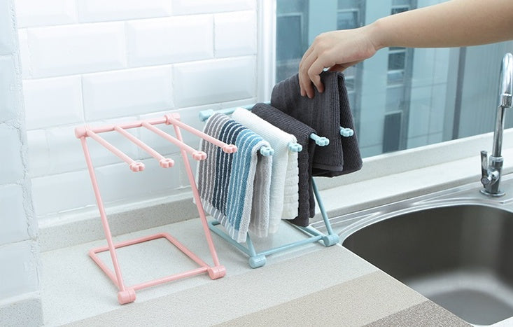Foldable Dishcloth Rack – Kitchen Gadget & Organizer