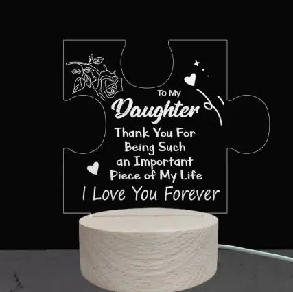 Candeeiro de Mesa Minimalista “DAD” – Luz Noturna Quente e Estilosa