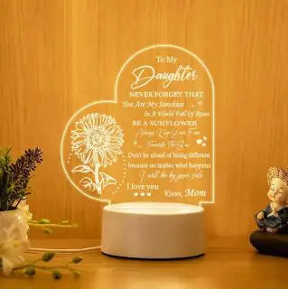 Candeeiro de Mesa Minimalista “DAD” – Luz Noturna Quente e Estilosa