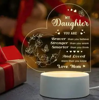 Candeeiro de Mesa Minimalista “DAD” – Luz Noturna Quente e Estilosa