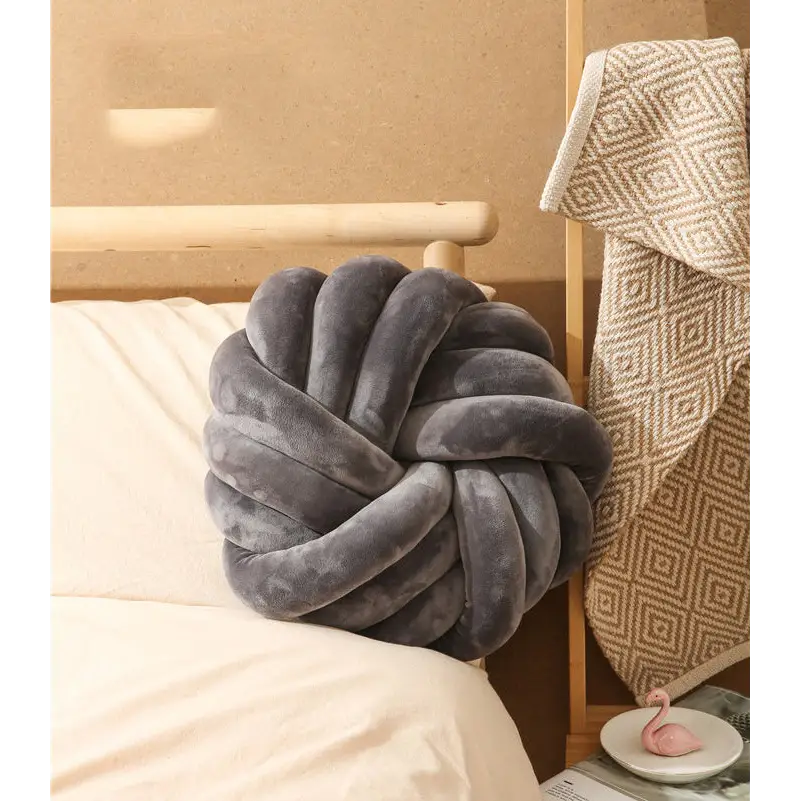 Almofada Decorativa em Nó – Conforto e Estilo para a Sua Casa - Cinza escuro - Flatware Set