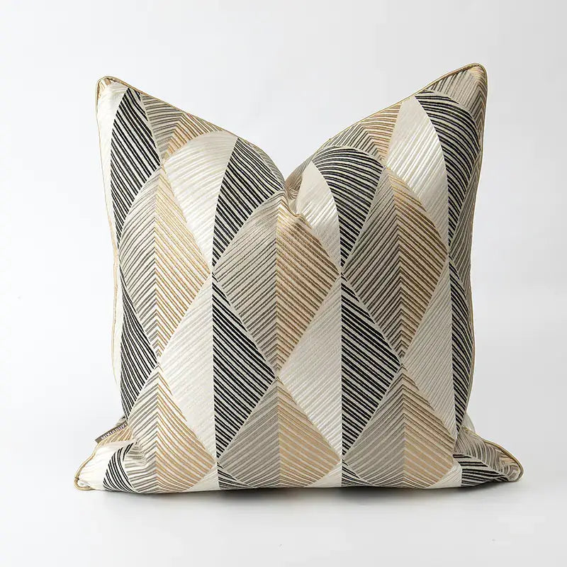 Almofada Lombar para Sala 🛋️ – Conforto Ergonómico - Rhombic grid / 45x45 pillowcase