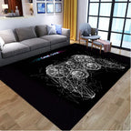 Tapete de Sala com Estampa de Comando de Videogame 🎮 – Decoração Gamer para Casa