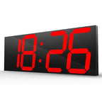 Modern Minimalist LED Wall Clock 🕒 – Stylish Living Room Decor - Red
