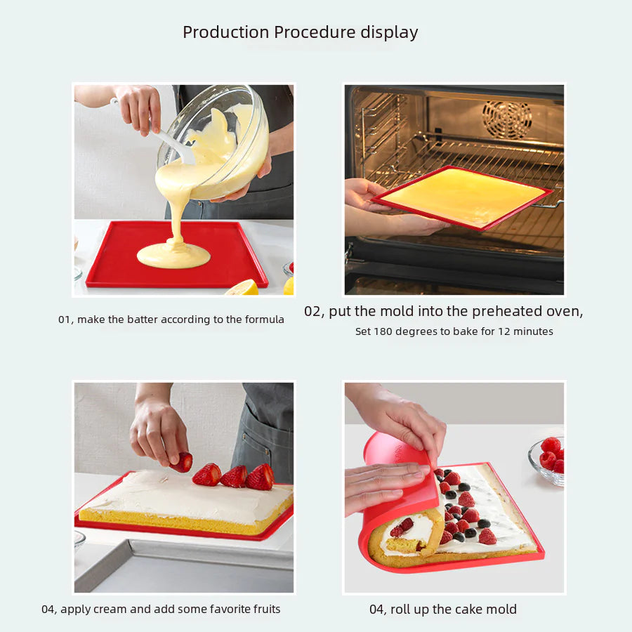 Tapete de Silicone para Torta Enrolada – Perfeição em Bolos e Sushi